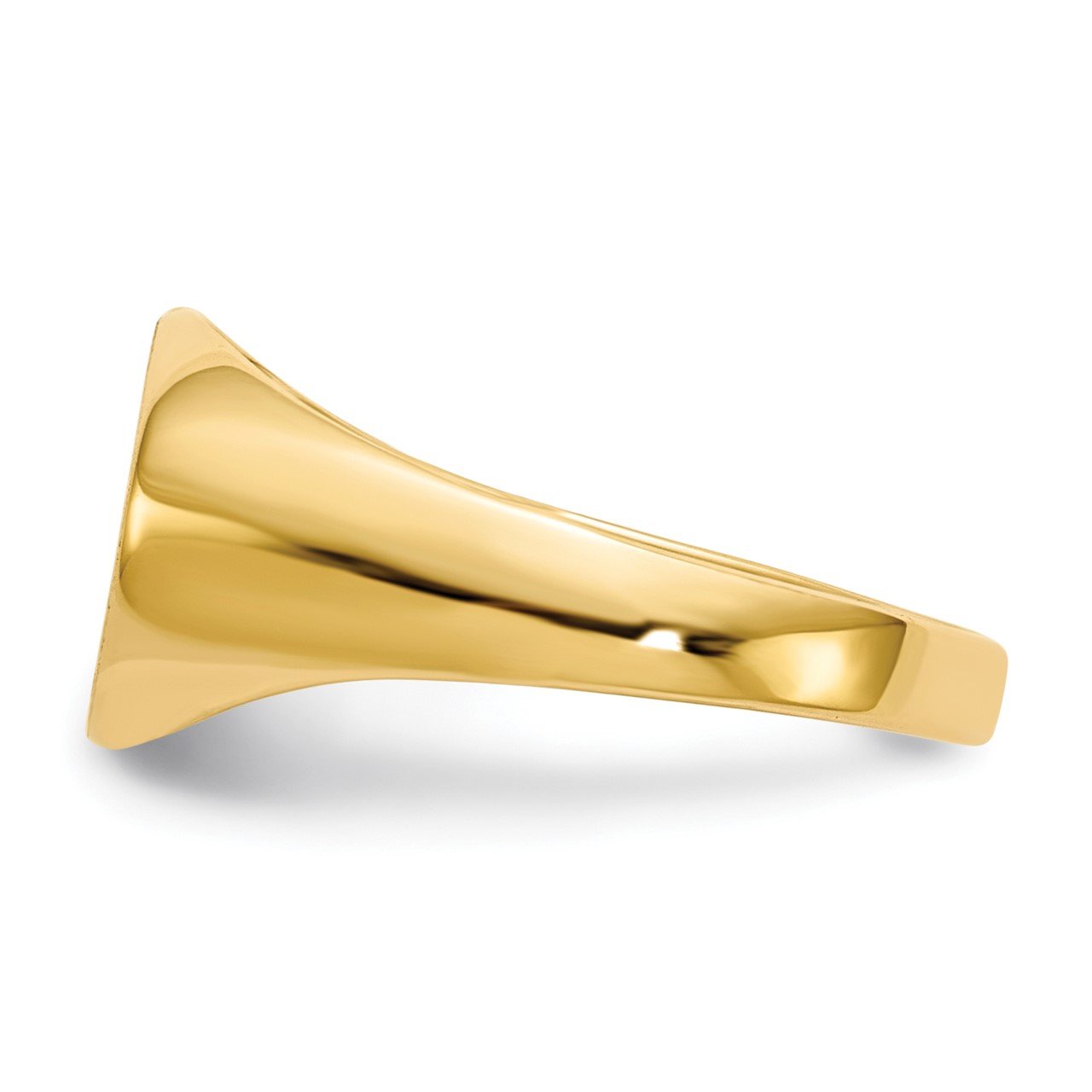 14k 11.0x7.5mm Closed Back Child's Signet Ring-2