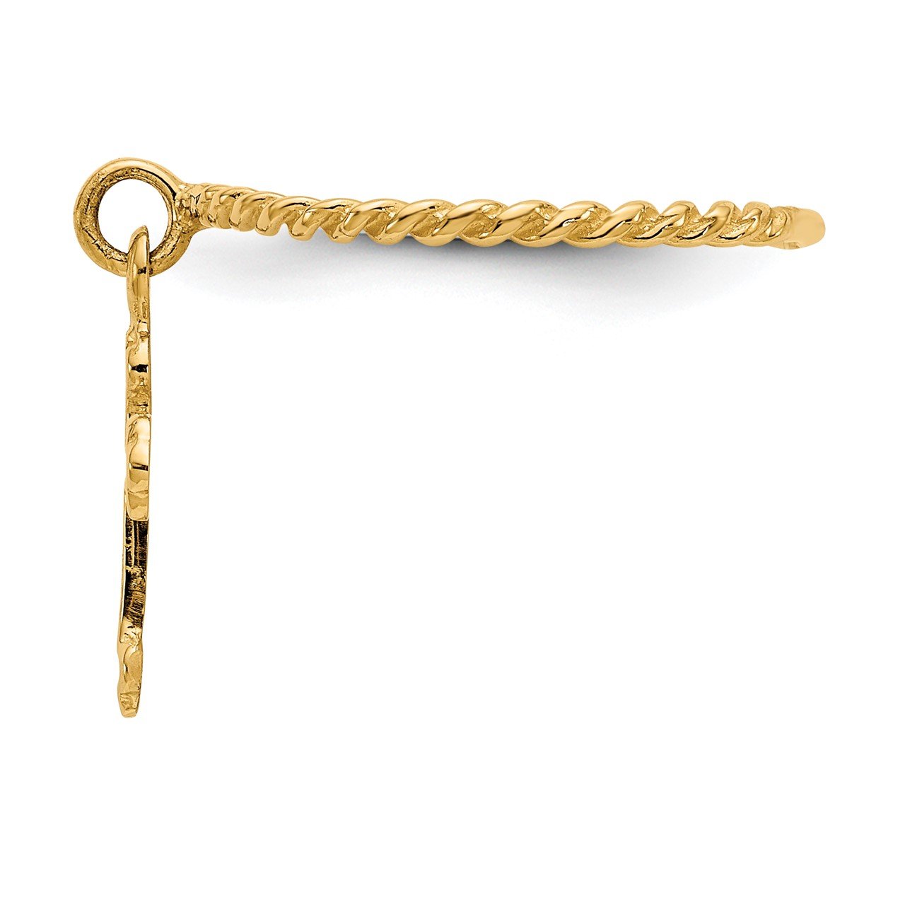 14k Cross Dangle Twisted Band Child's Ring-3