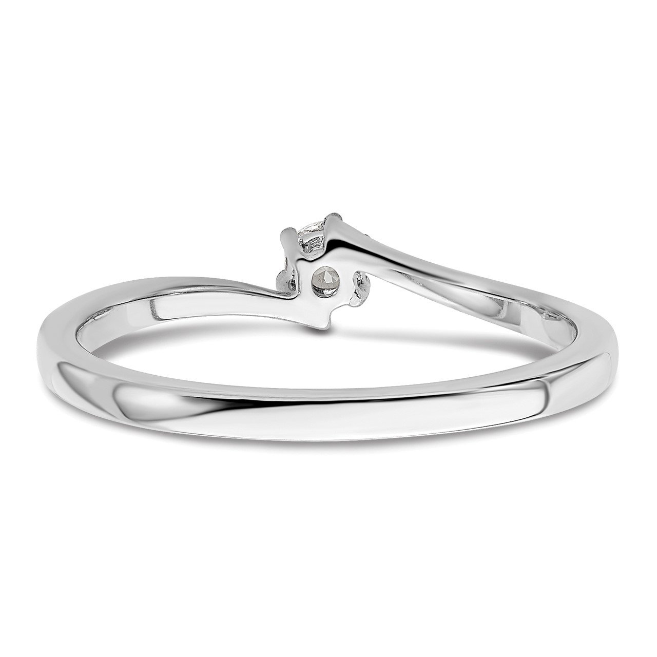 14kw Lab Grown Diamond SI1/SI2, G H I, Off Set Band Promise Ring-4