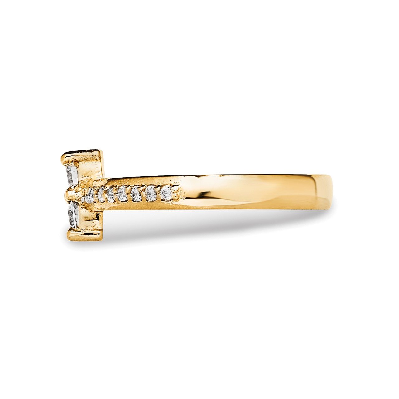 14ky AA Diamond 2-stone Ring Semi-Mount - 4.2 mm center stones-2