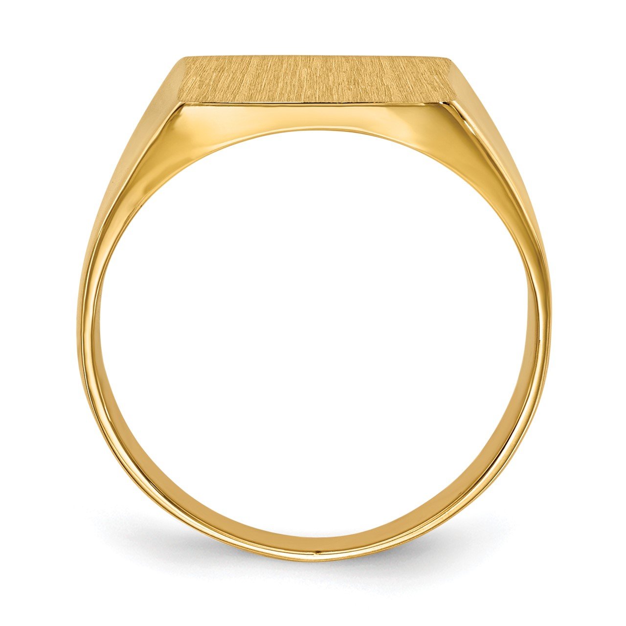 14k 13.0x12.0mm Closed Back Mens Signet Ring-1