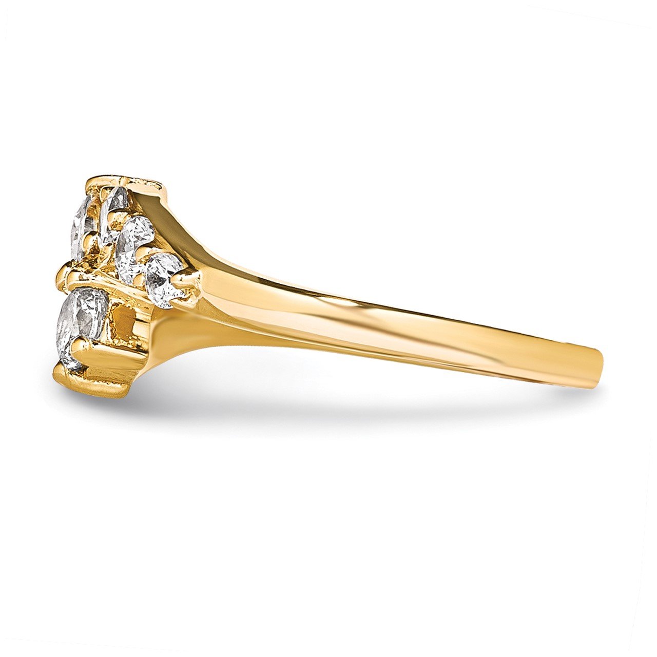 14KY A Diamond 2-stone Ring Semi-Mount - 3.5 mm center stones-2