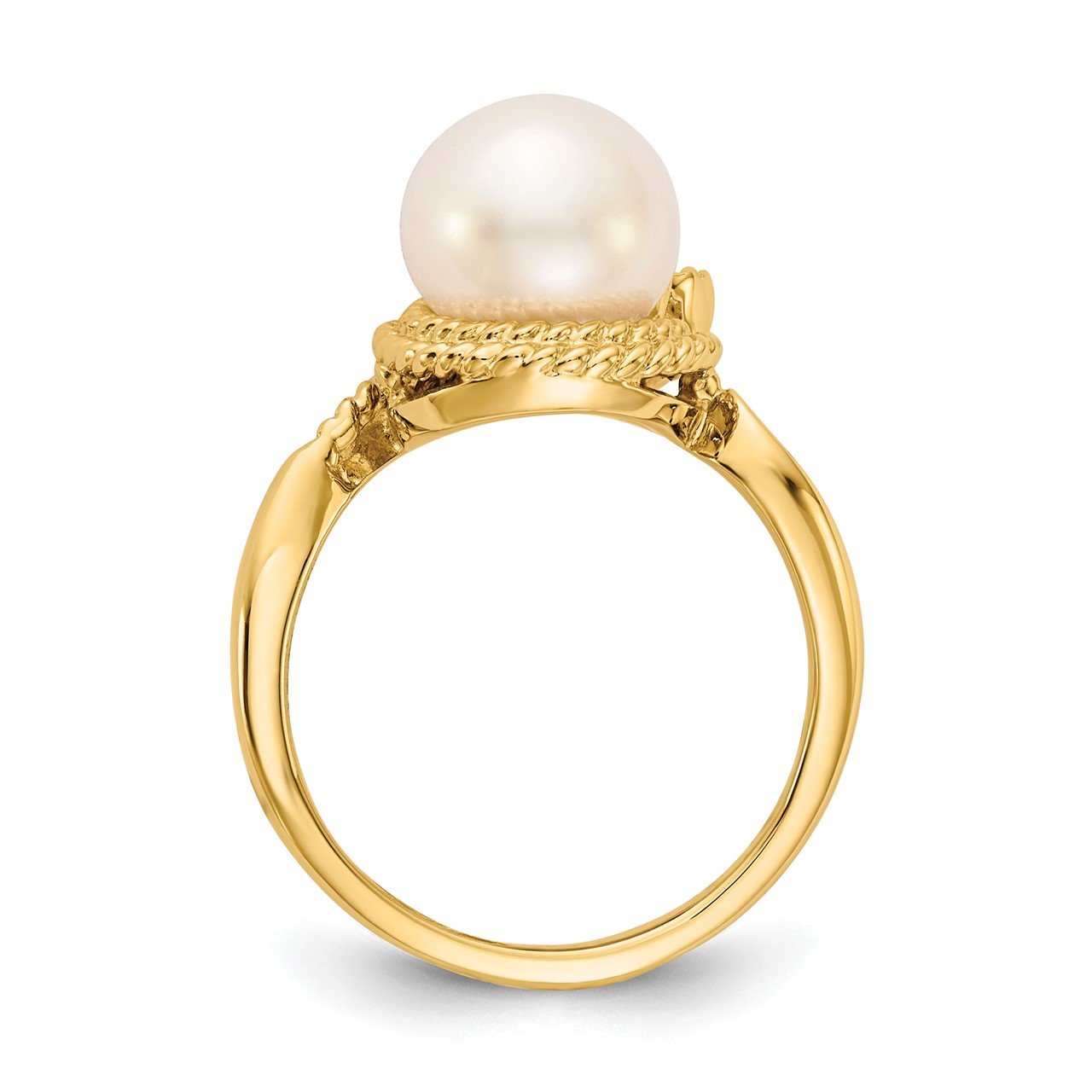 14k 8.5mm FW Cultured Pearl VS Diamond ring-1