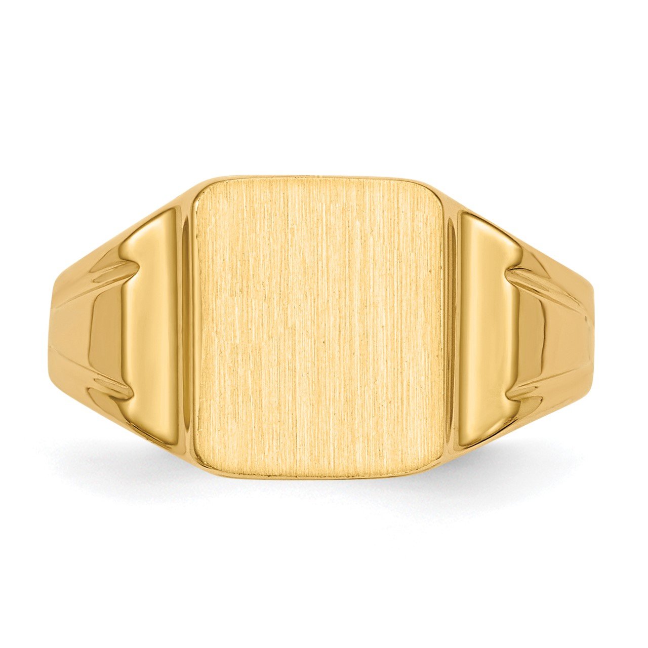 14k 7.5x9mm Closed Back Signet Ring-3