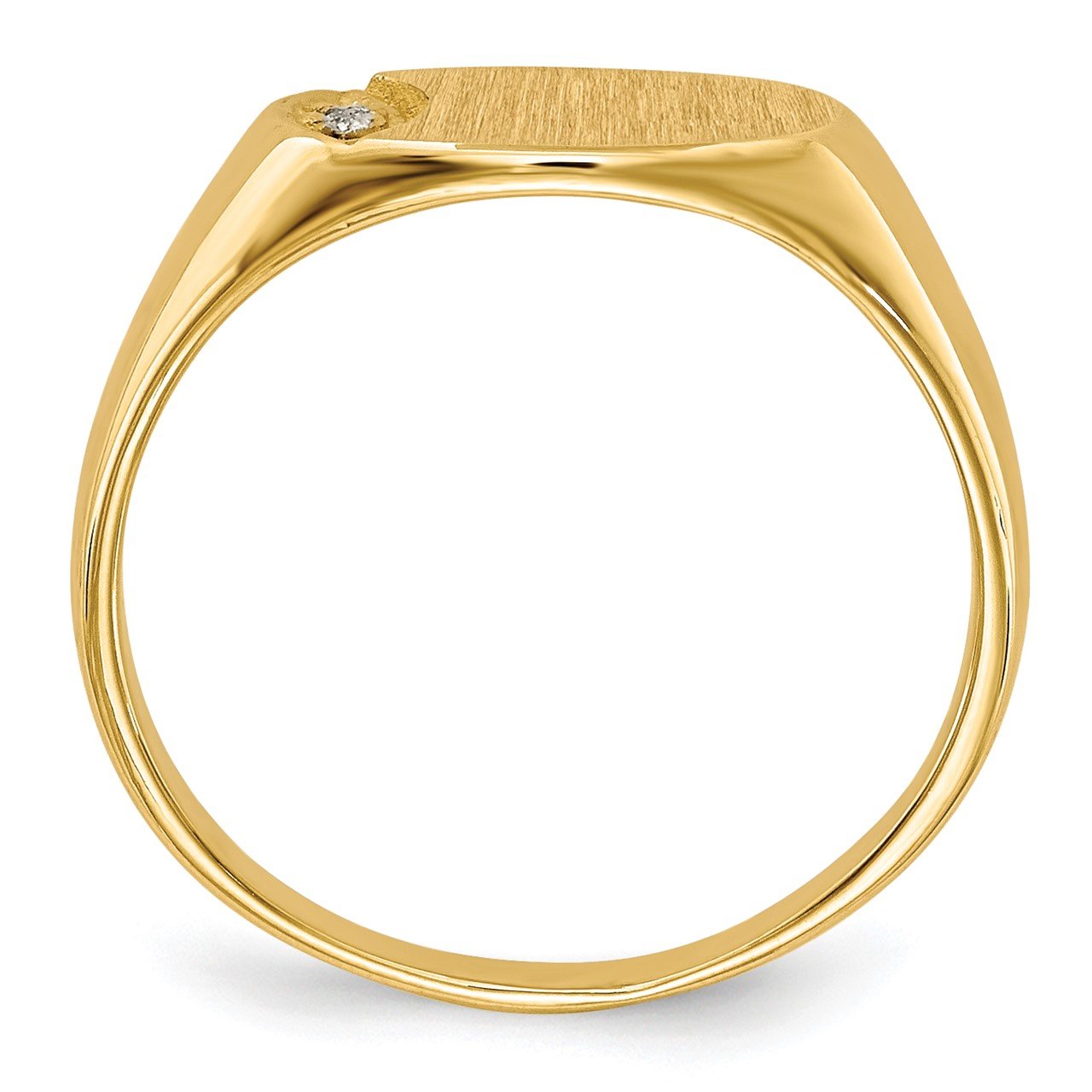 14k Child's AAA Diamond Signet Ring-1