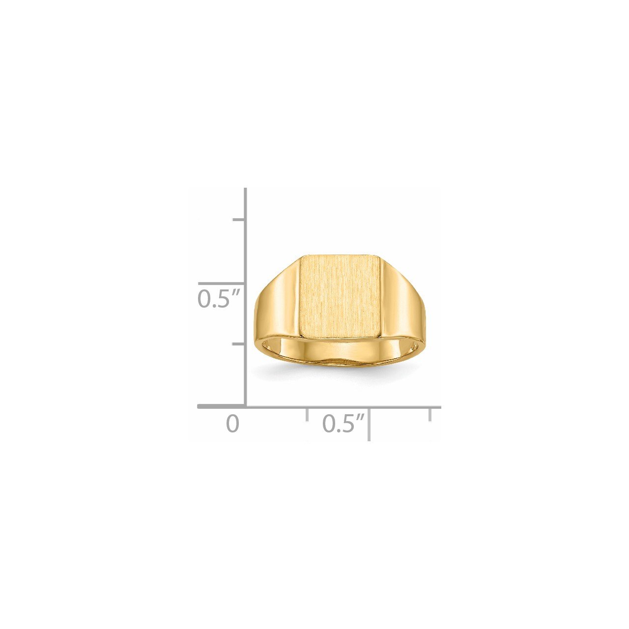 14k 9.0x8.5mm Open Back Signet Ring-3