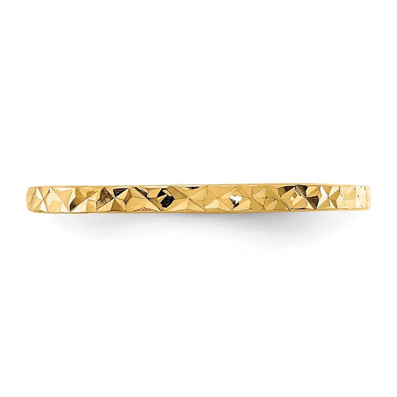 14K Diamond-cut Zig-Zag Design Band Childs Ring-4