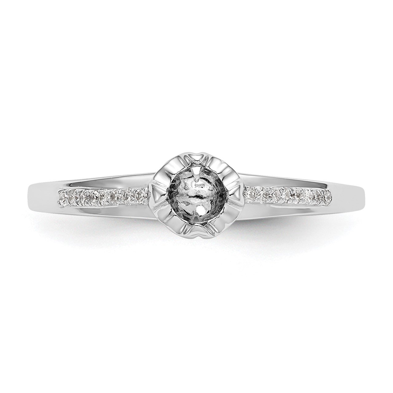 14K White Gold Complete Diamond Promise/Engagement Ring-3