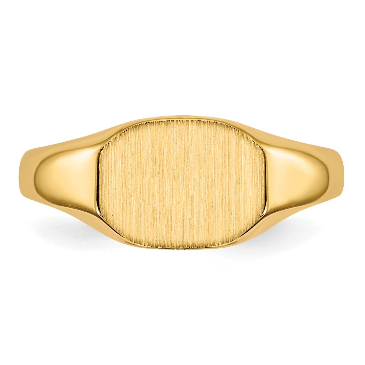 14k 8x6.25mm Open Back Signet Ring-3