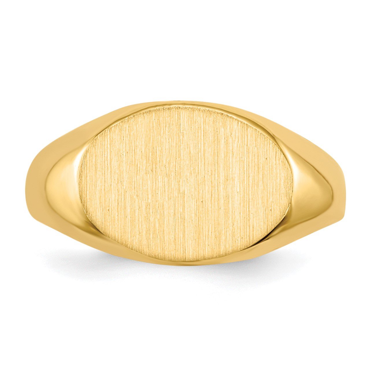 14k 11.0x7.5mm Closed Back Child's Signet Ring-3