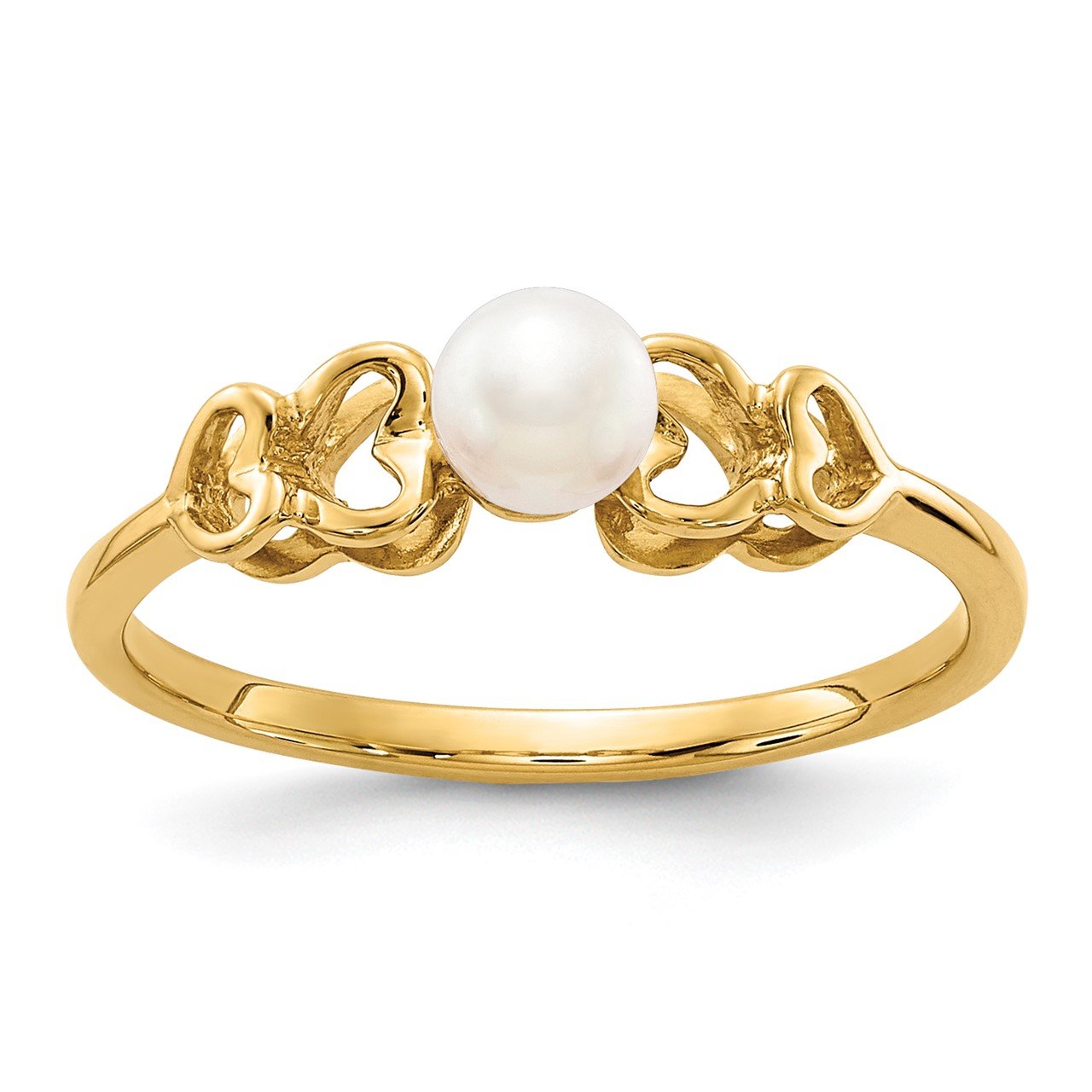 14k 4mm FW Cultured Pearl Ring