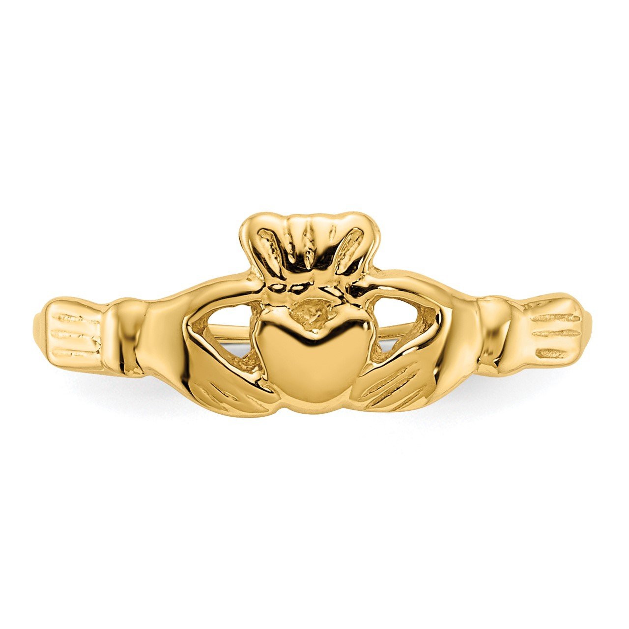 14k Childs Polished Claddagh Ring-4