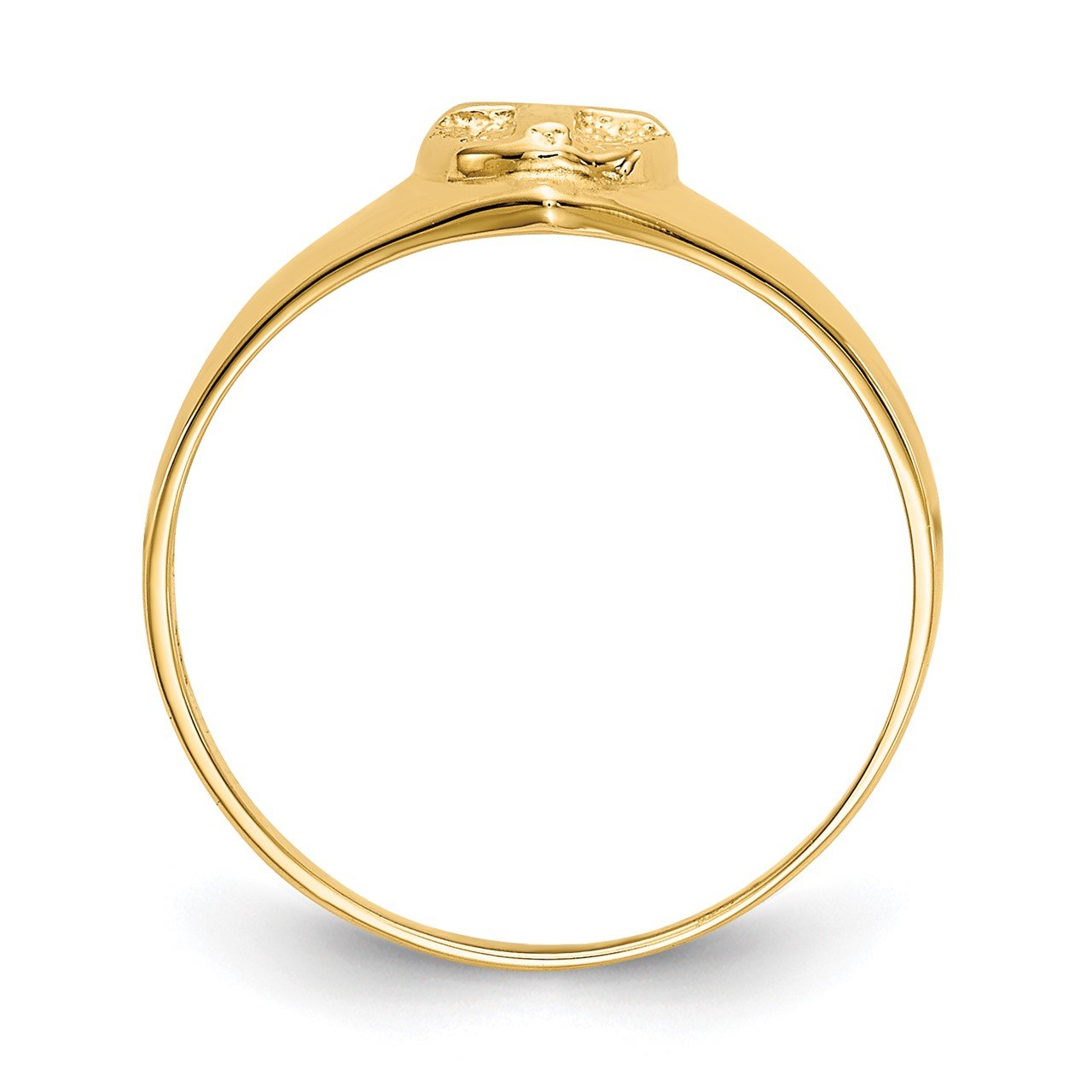 14k Childs Polished Open Cross Ring-1