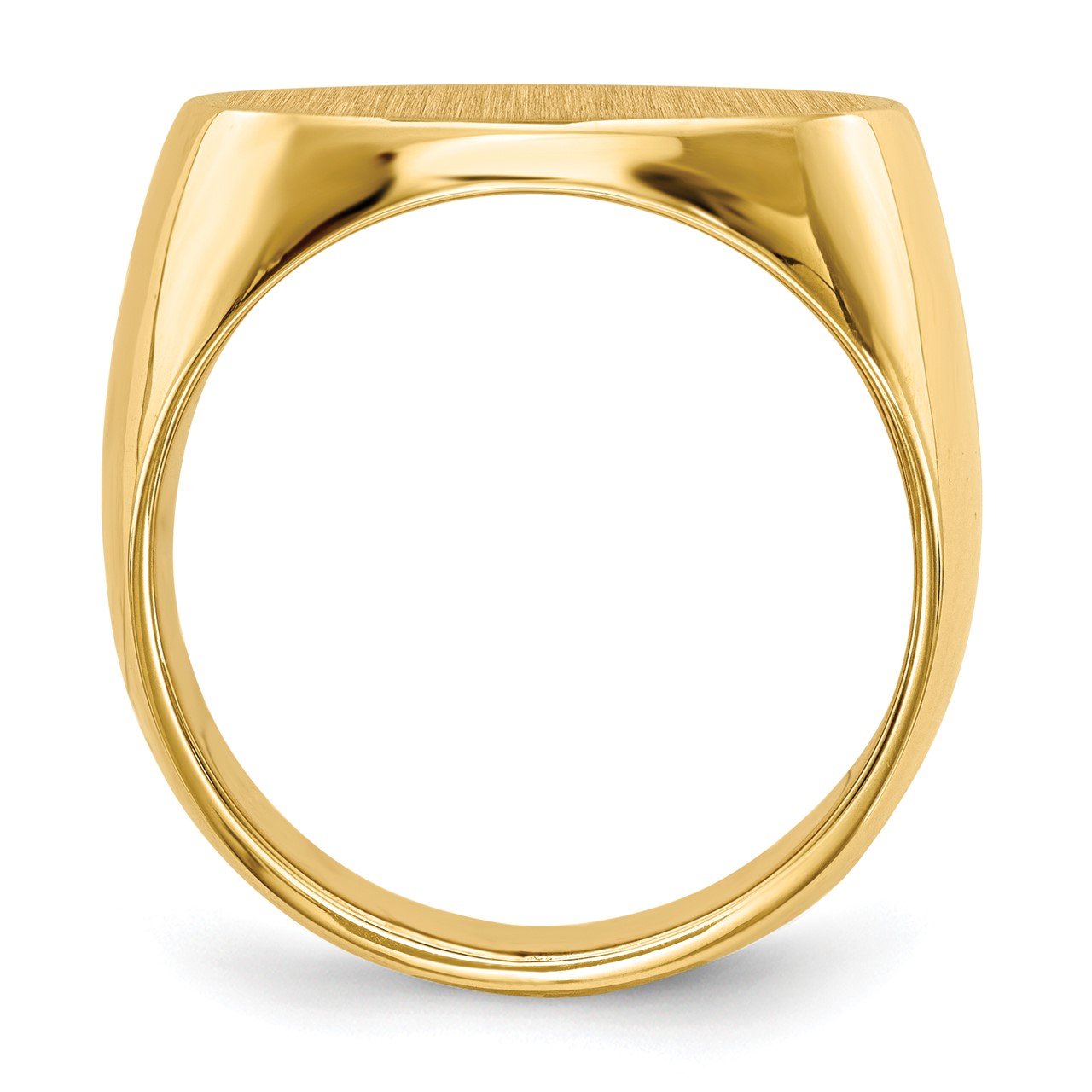 14k 13.0x19.0mm Closed Back Men's Signet Ring-1