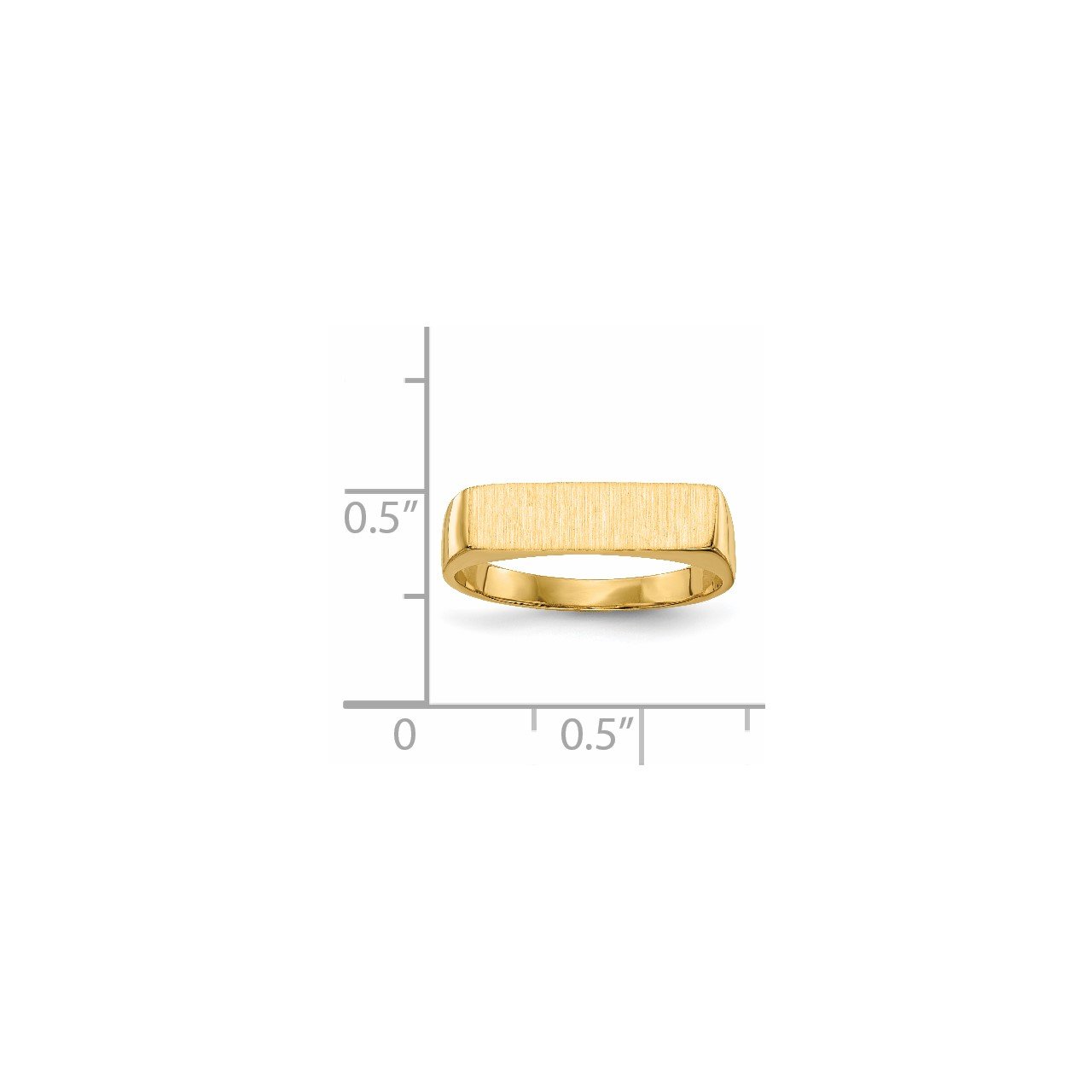 14k 5.0x16.5mm Closed Back Signet Ring-4