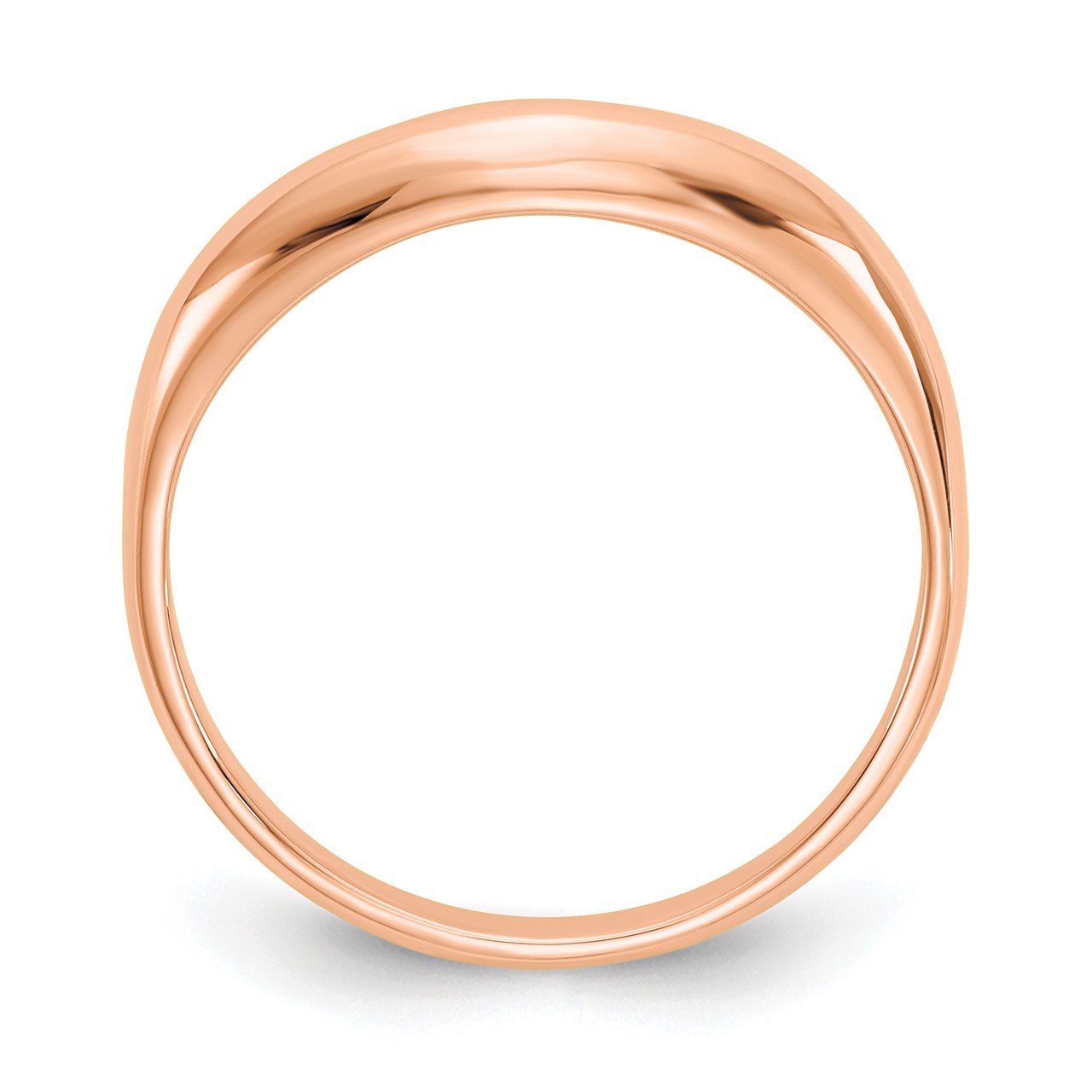 14k Rose Gold Polished Stackable Wave Ring-1