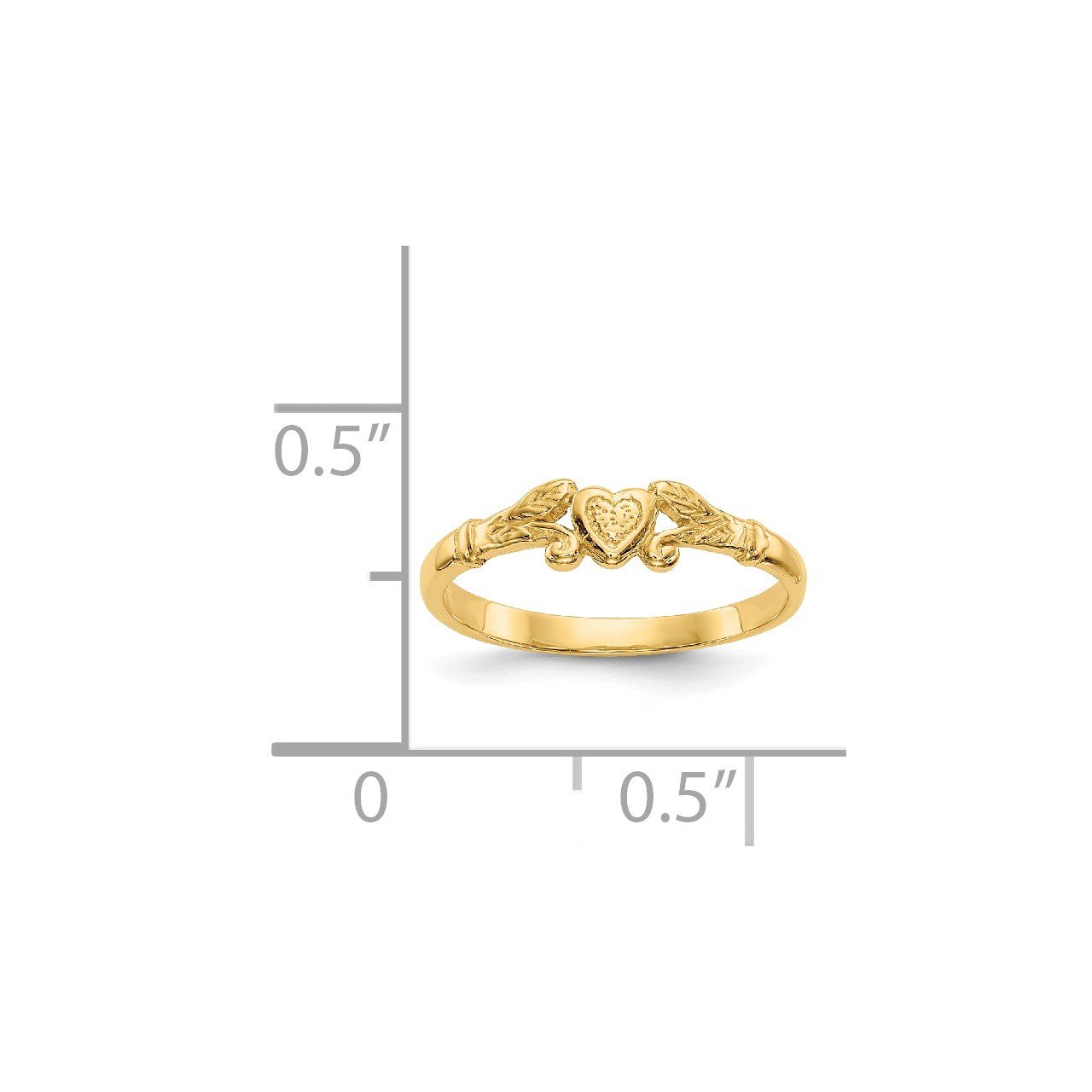 14k Heart Baby Ring-2