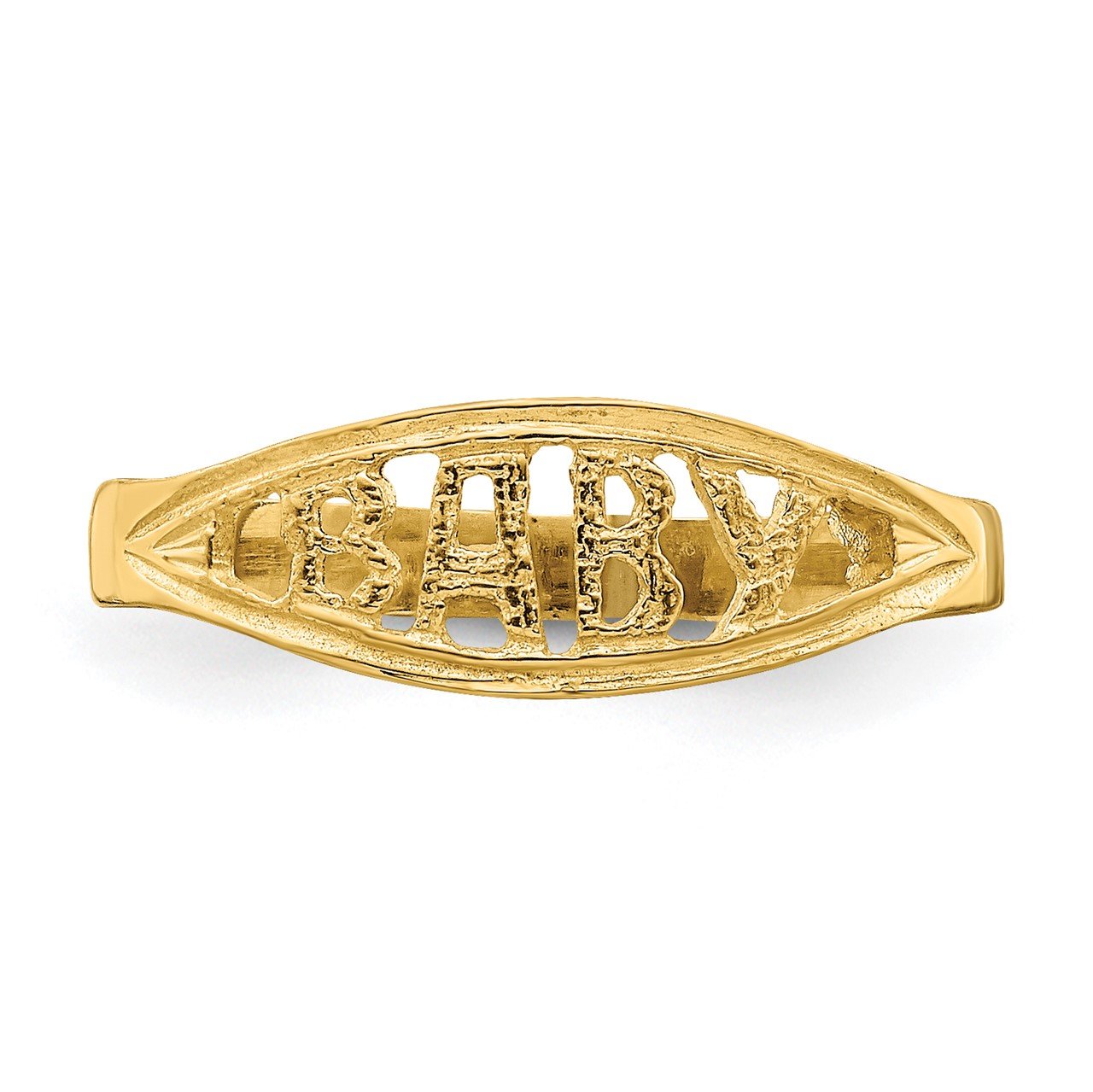 14K Cut-out BABY Band Ring-4