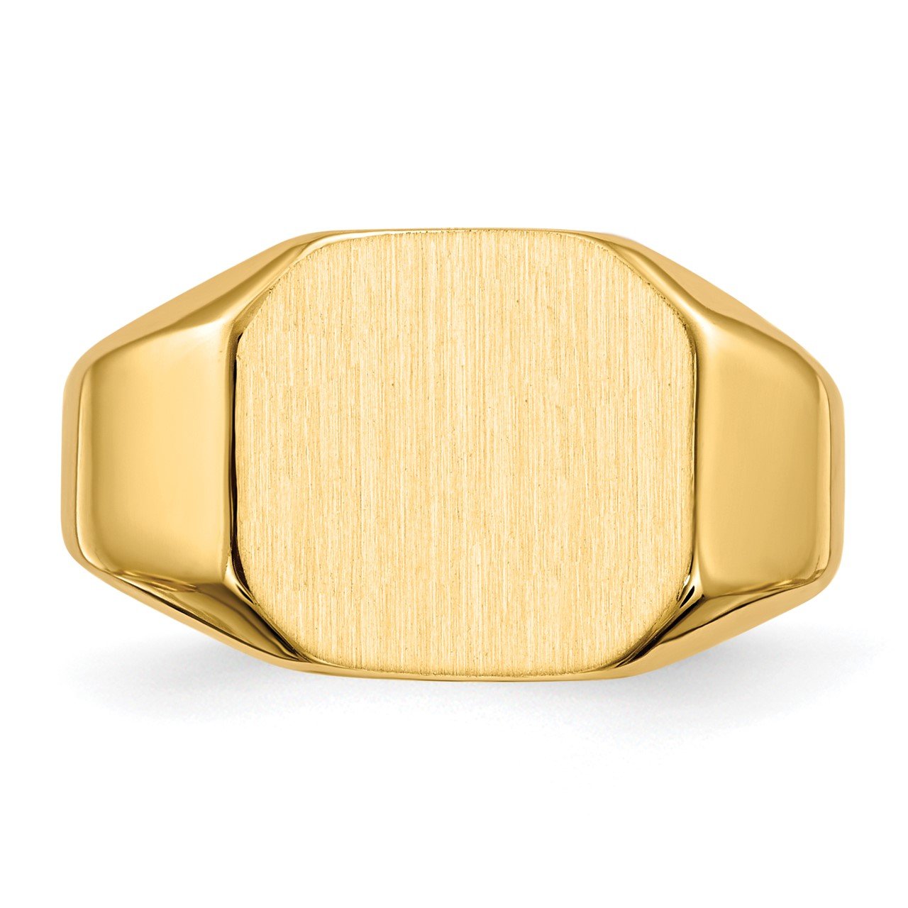 14k 12.5x11.0mm Closed Back Signet Ring-3
