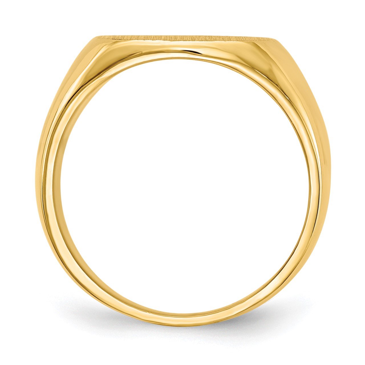 14k 15.5x14.0mm Closed Back Men's Signet Ring-1