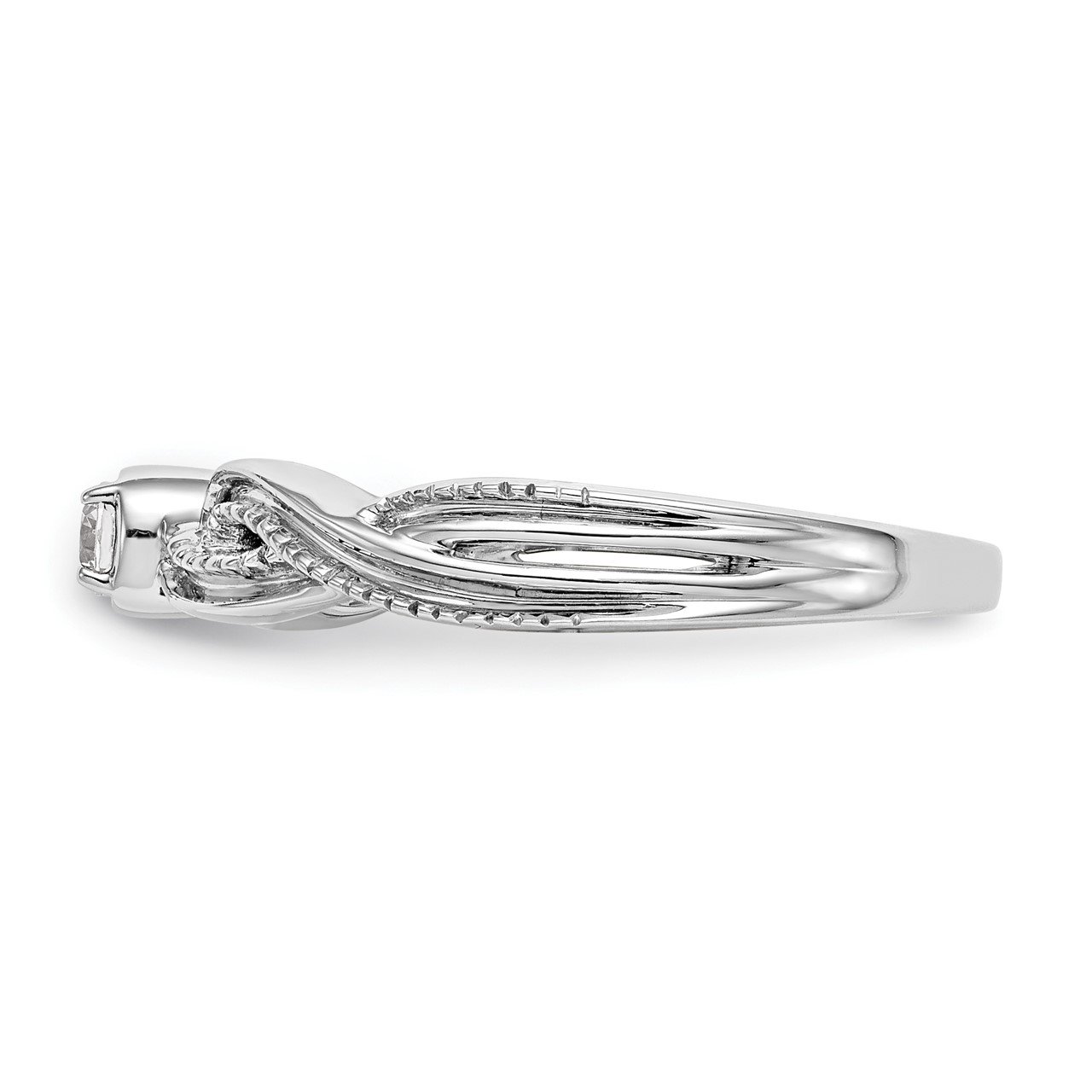 14K White Gold Complete Diamond Promise/Engagement Ring-2