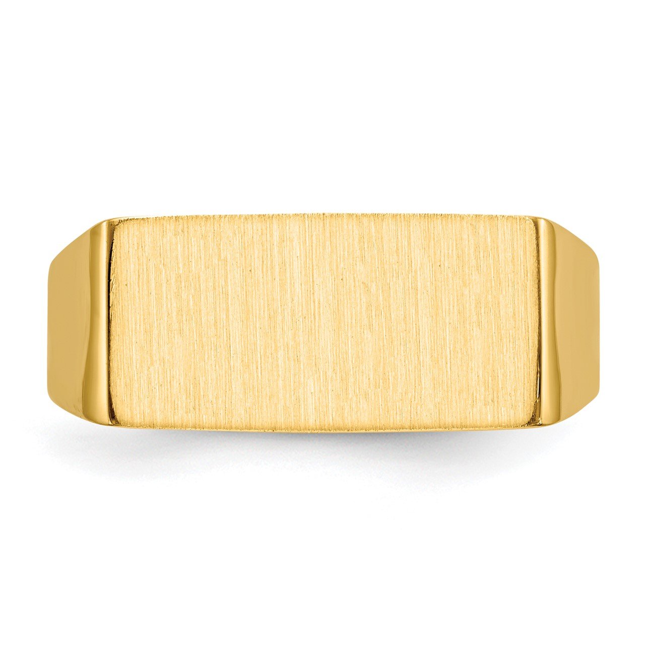 14k 8.0x16.5mm Closed Back Men's Signet Ring-3