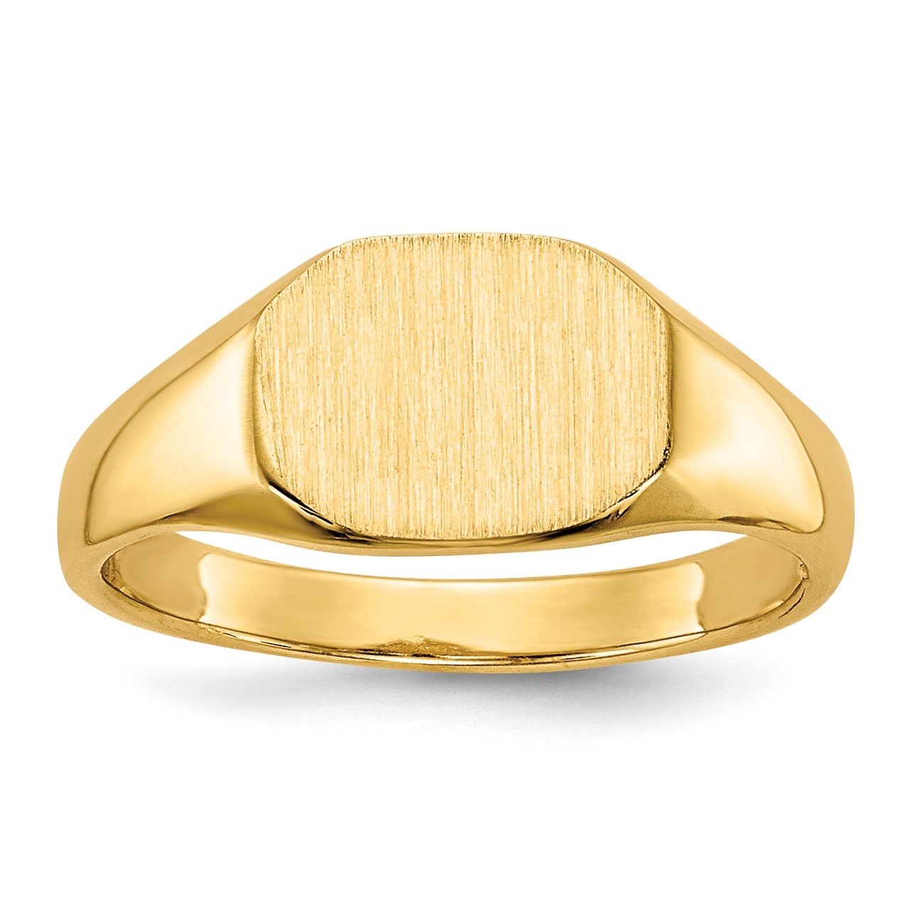 14k 8x6.25mm Open Back Signet Ring