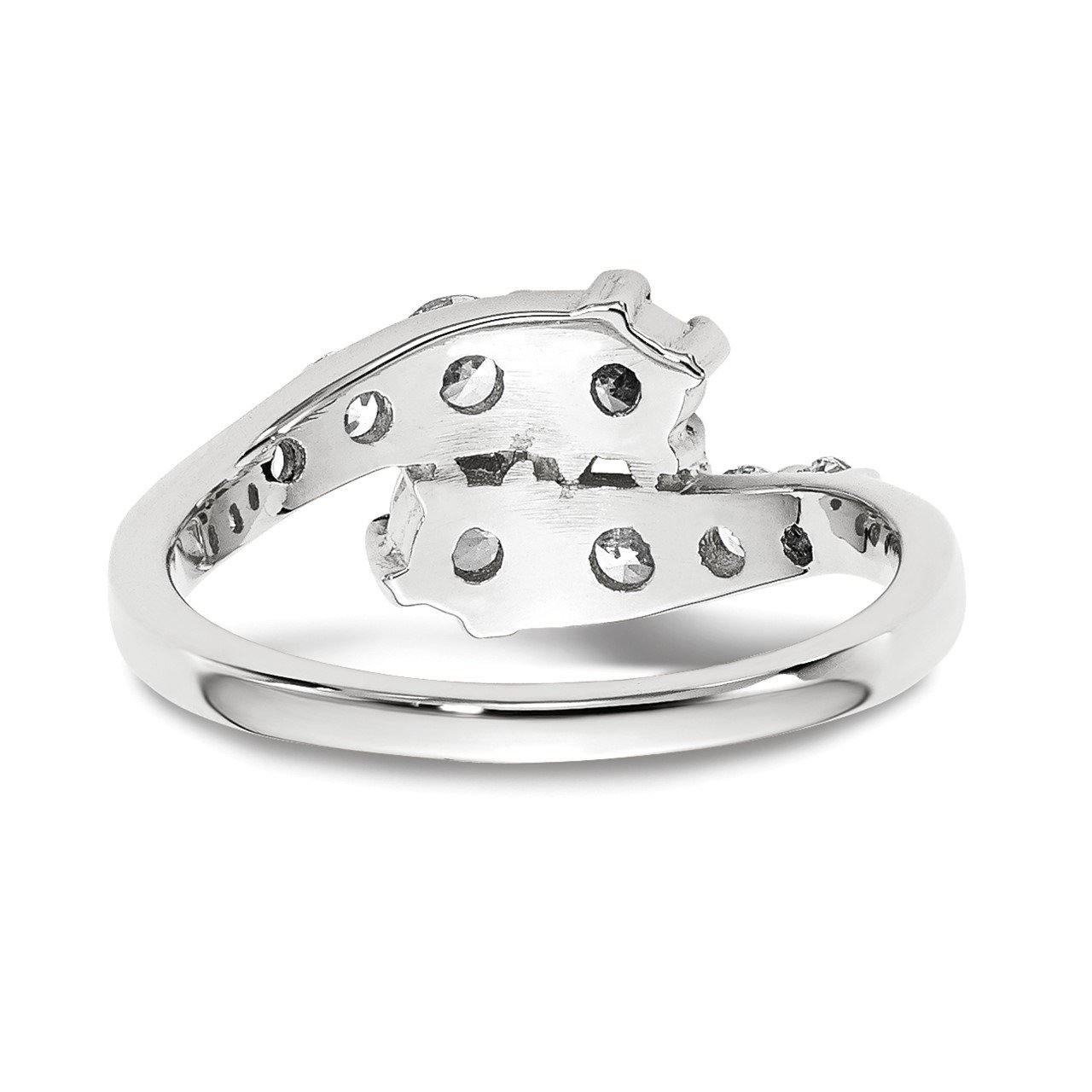 14KW AA Diamond 2-stone Ring Semi-Mount - 3.1 mm center stones-3