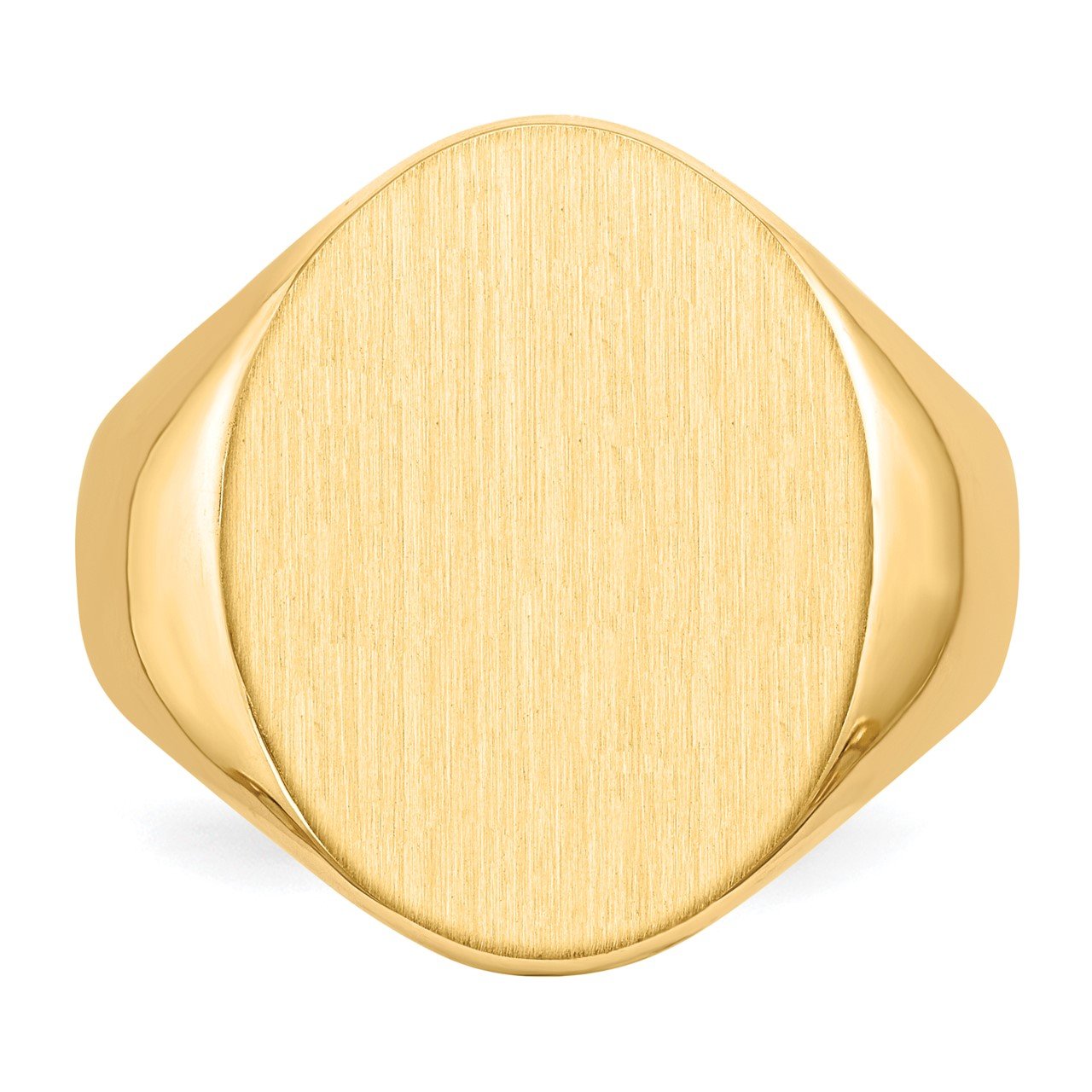 14k 20.5x16.0mm Closed Back Mens Signet Ring-3