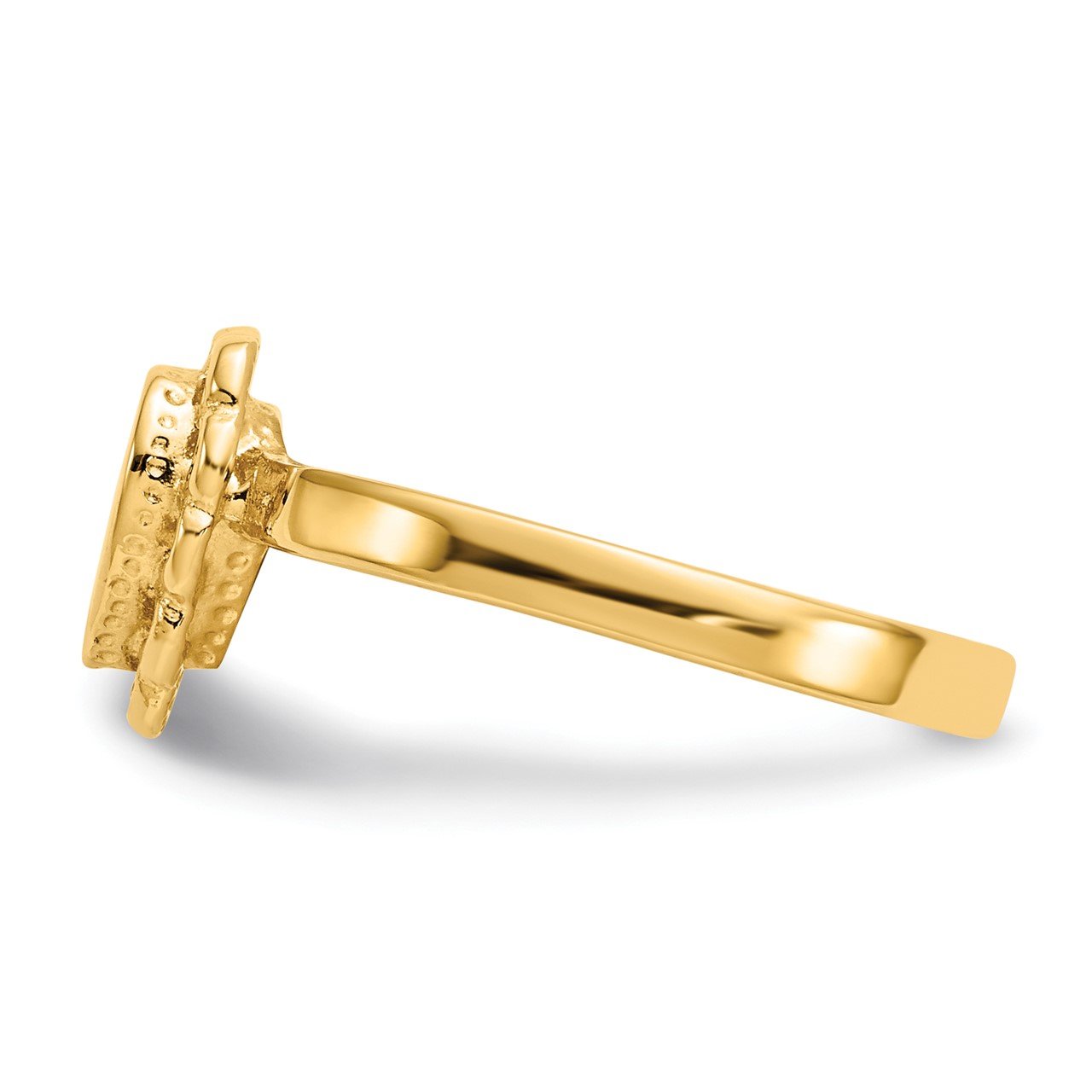 14k 6.5x7.0mm Open Back Heart Signet Ring-2