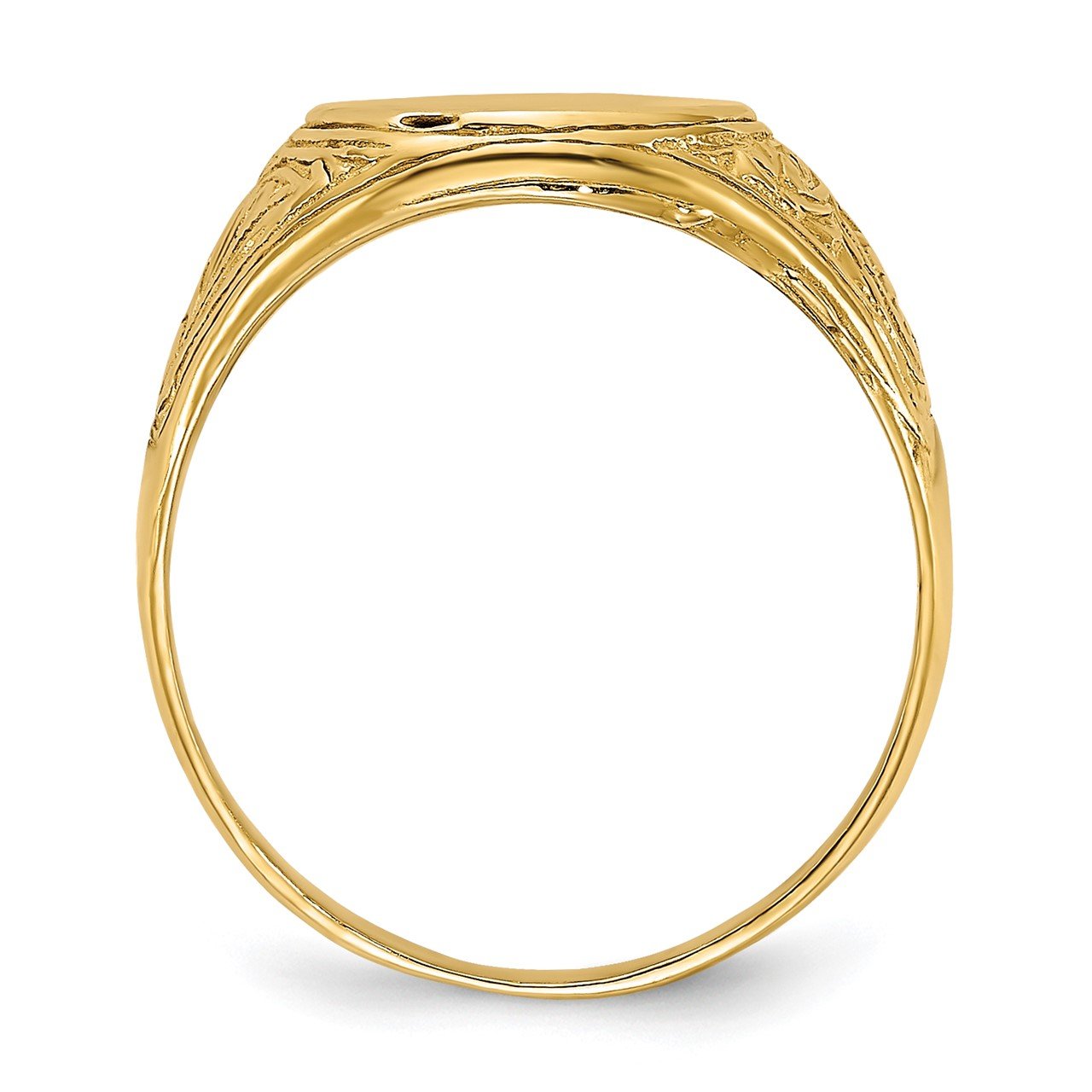 14k Oval Signet Baby Ring-1