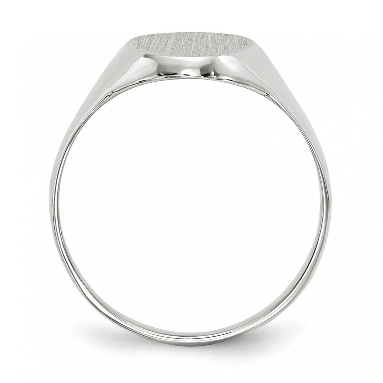 14k White Gold 14.0x9.0mm Closed Back Signet Ring-1