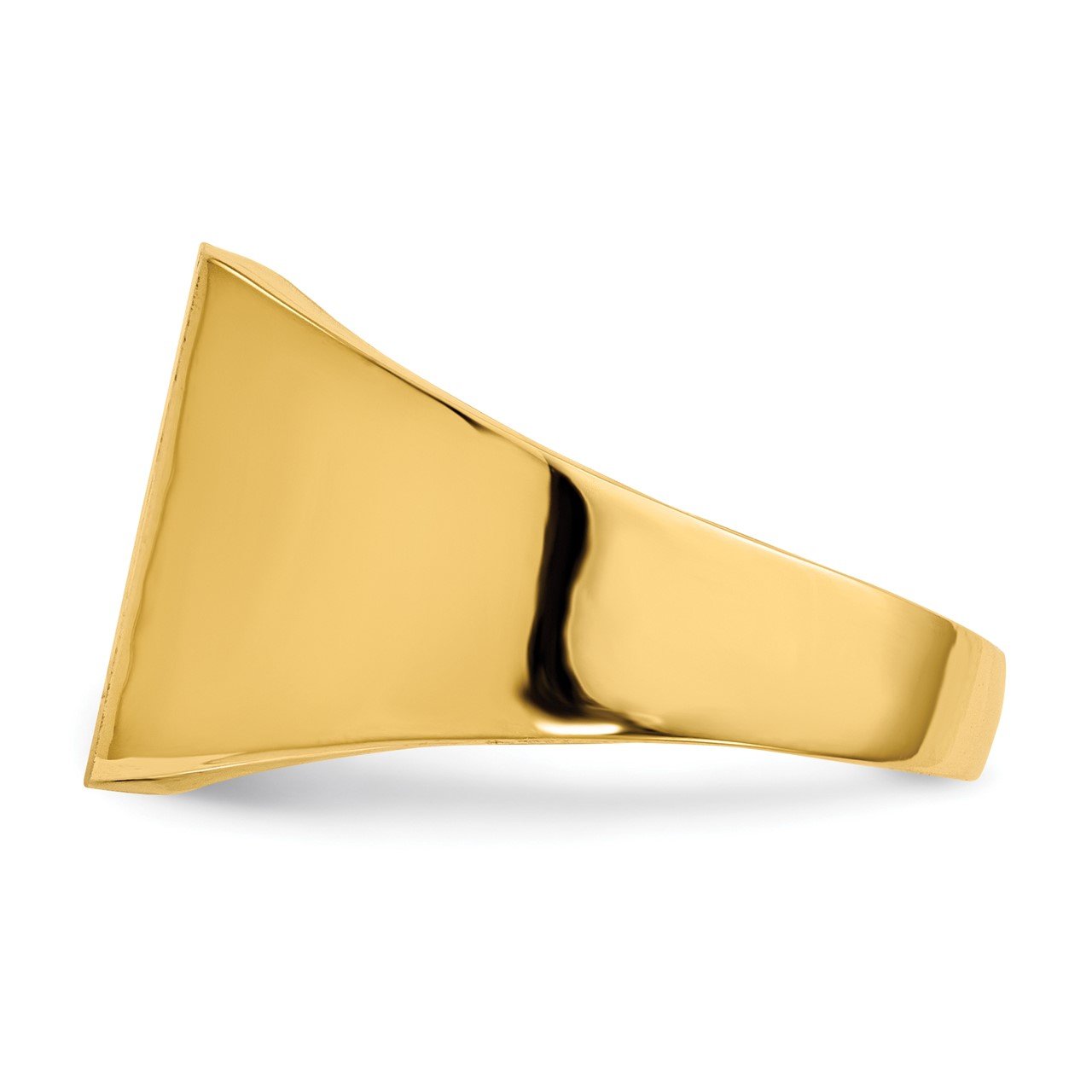 14k 13.0x12.0mm Closed Back Mens Signet Ring-2