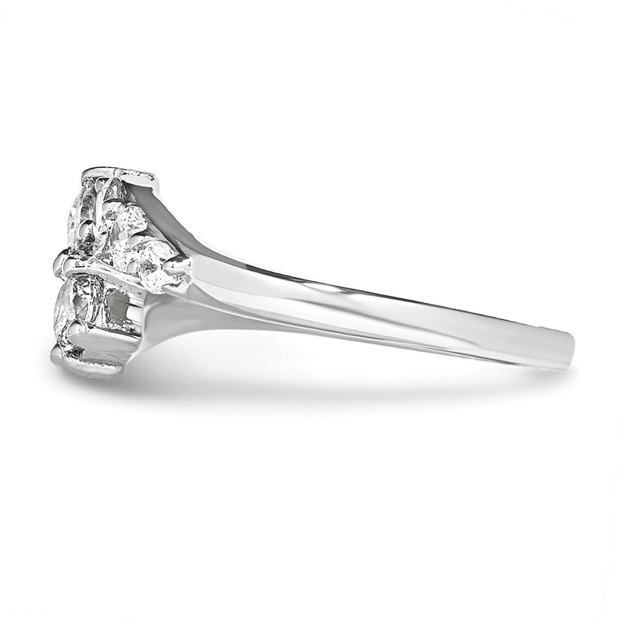 14KW AAA Diamond 2-stone Ring Semi-Mount - 3.1 mm center stones-2