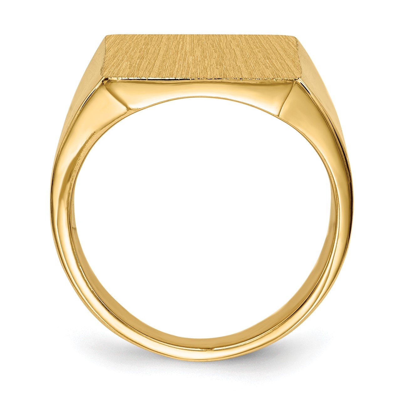 14k 15.0x17.0.0mm Closed Back Mens Signet Ring-1