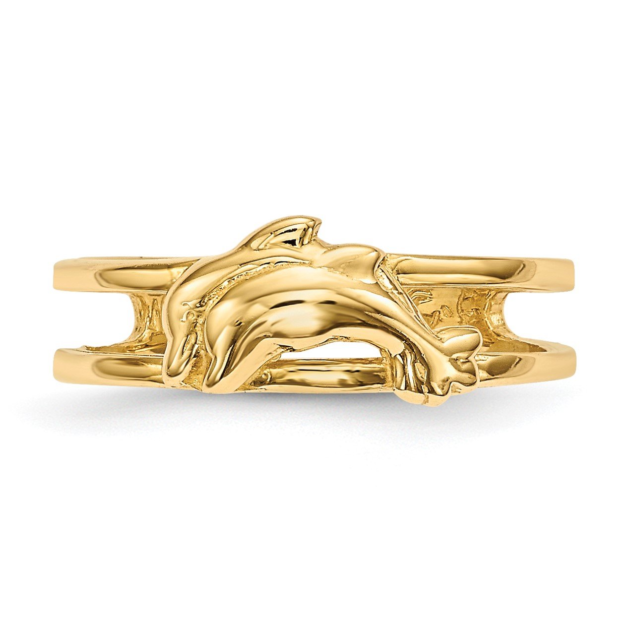 14k Dolphins Toe Ring-2
