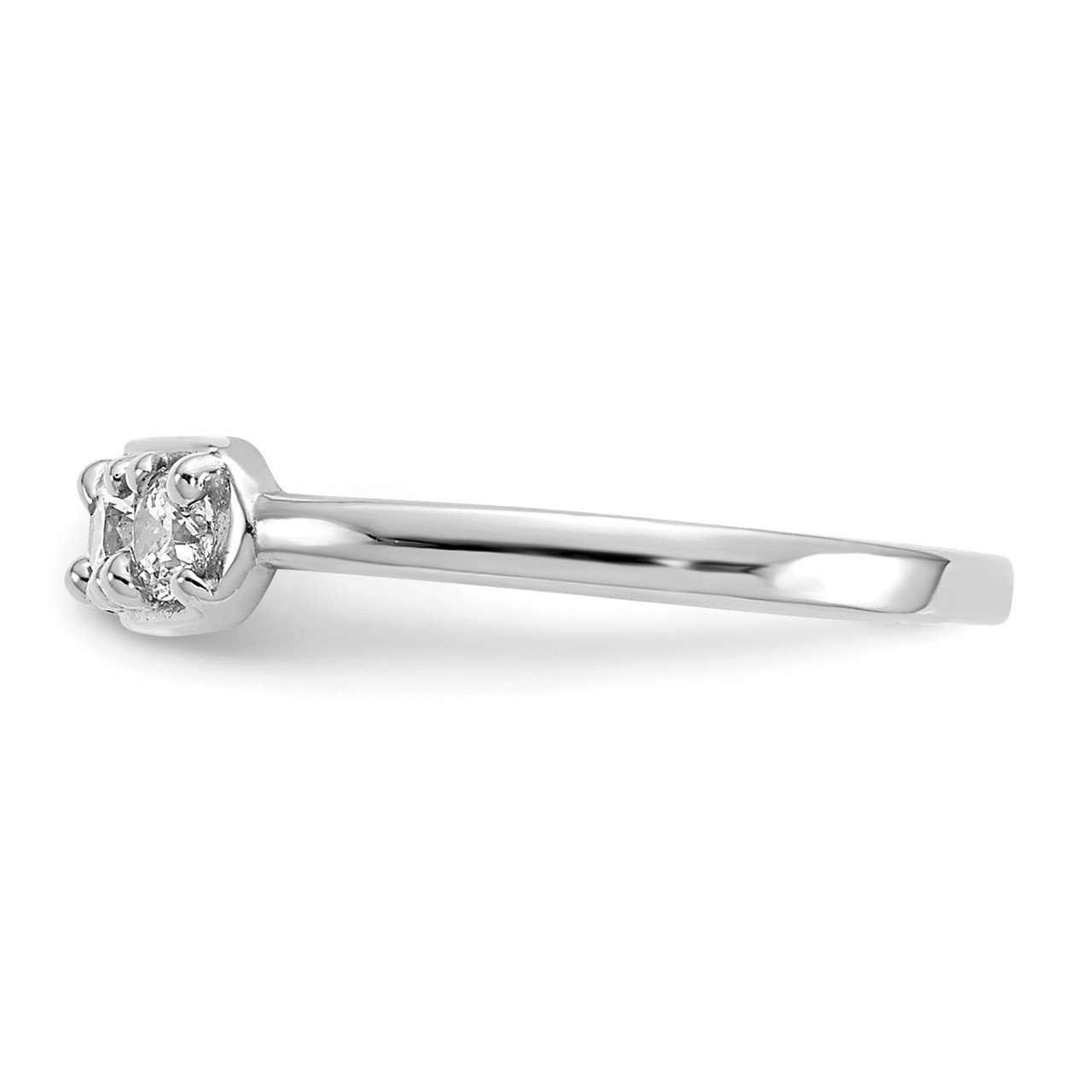 14k White Gold CZ Toe Ring-2