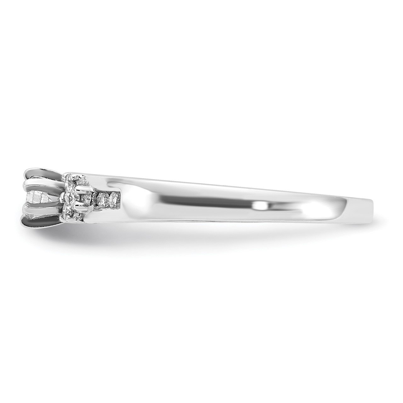 14k White Gold Petite .41ct Diamond Engagement Ring-2