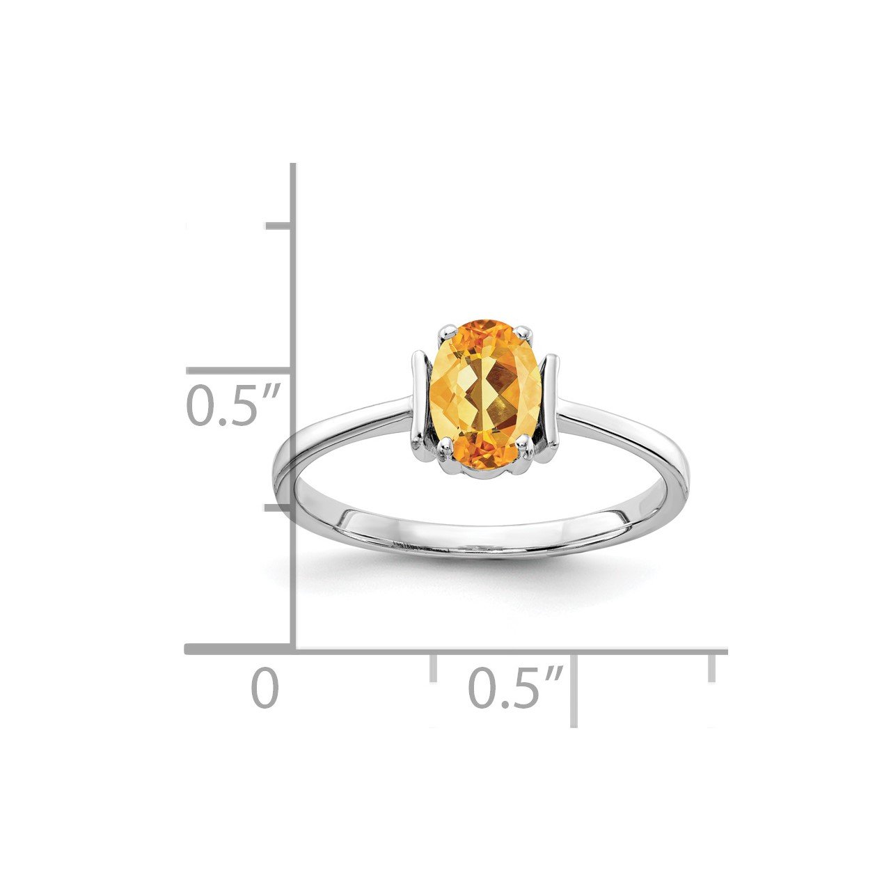 14k White Gold Citrine ring-1