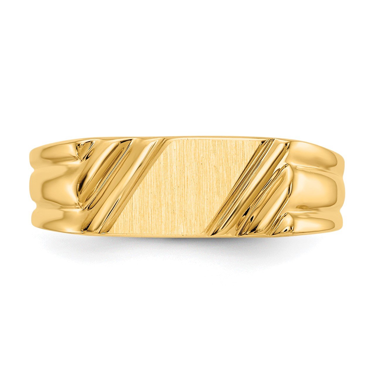 14k 5.5x5.5mm Open Back Signet Ring-3