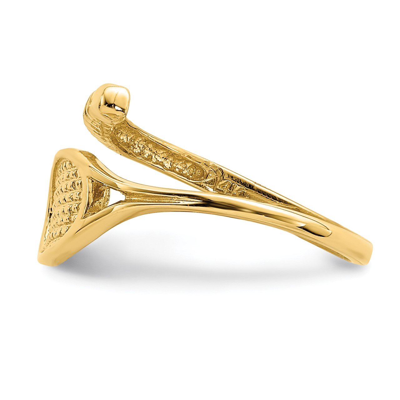 14K Polished Tennis Racket Toe Ring-2