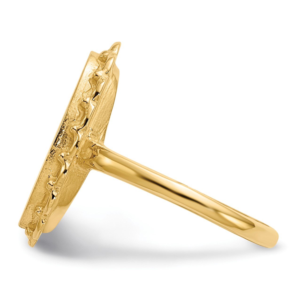 14k 16.0x9.0mm Open Back Signet Ring-2