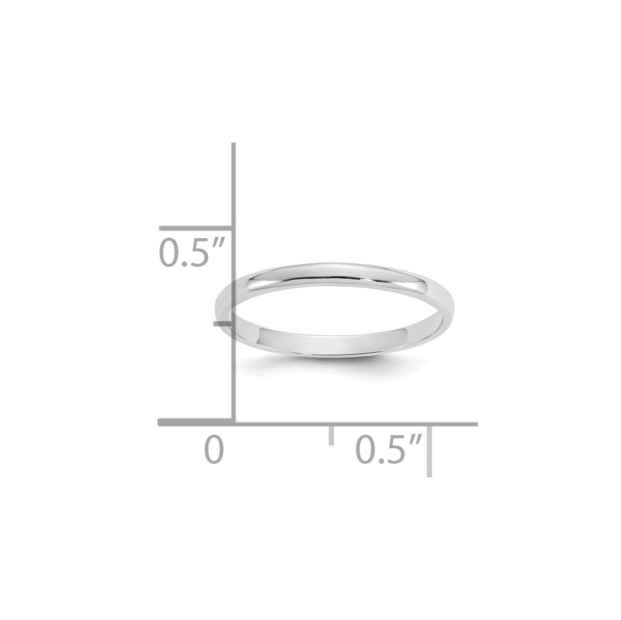 14K White Gold Madi K Polished Ring-4