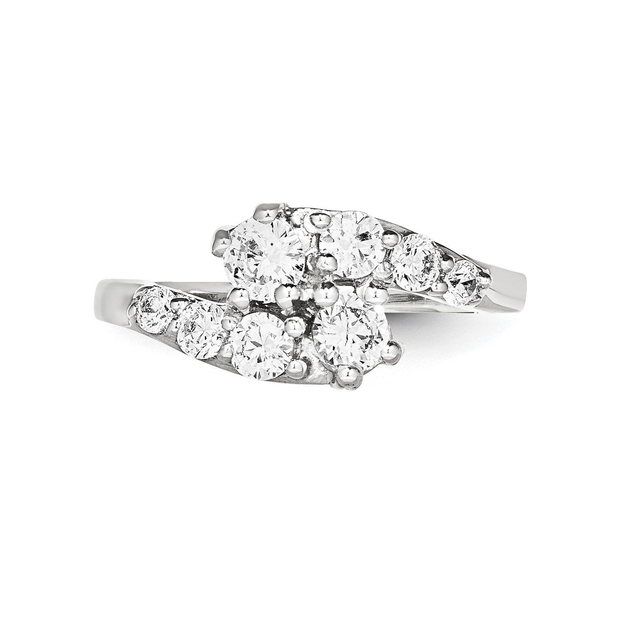 14KW A Diamond 2-stone Ring Semi-Mount - 2.8 mm center stones-4