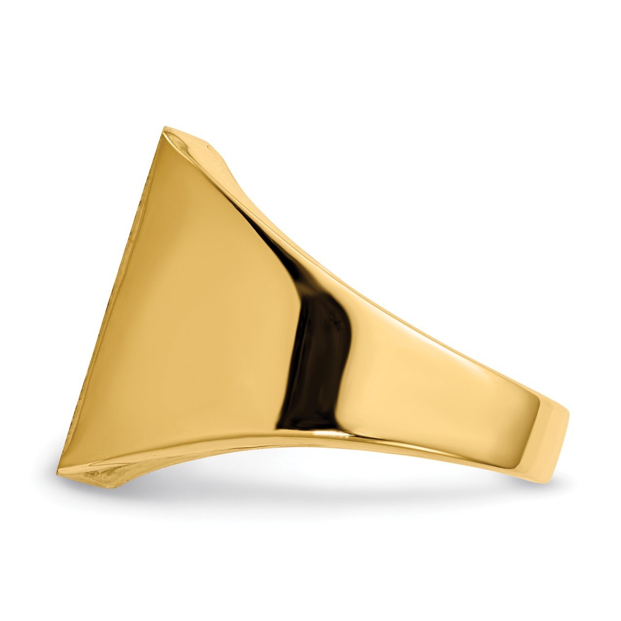 14k 15.0x17.0.0mm Closed Back Mens Signet Ring-2