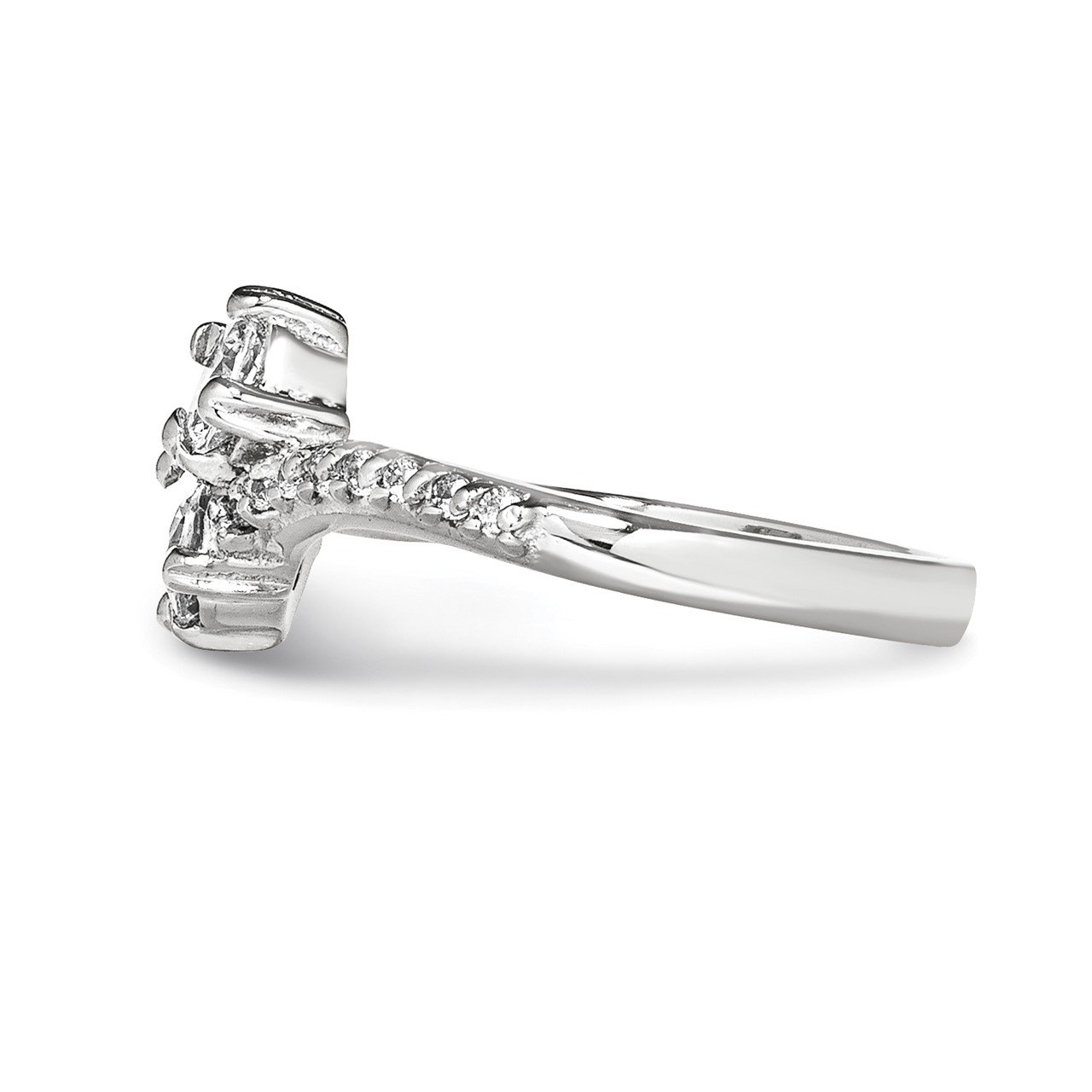 14KW AA Diamond 2-stone Ring Semi-Mount - 2.7 mm center stones-3