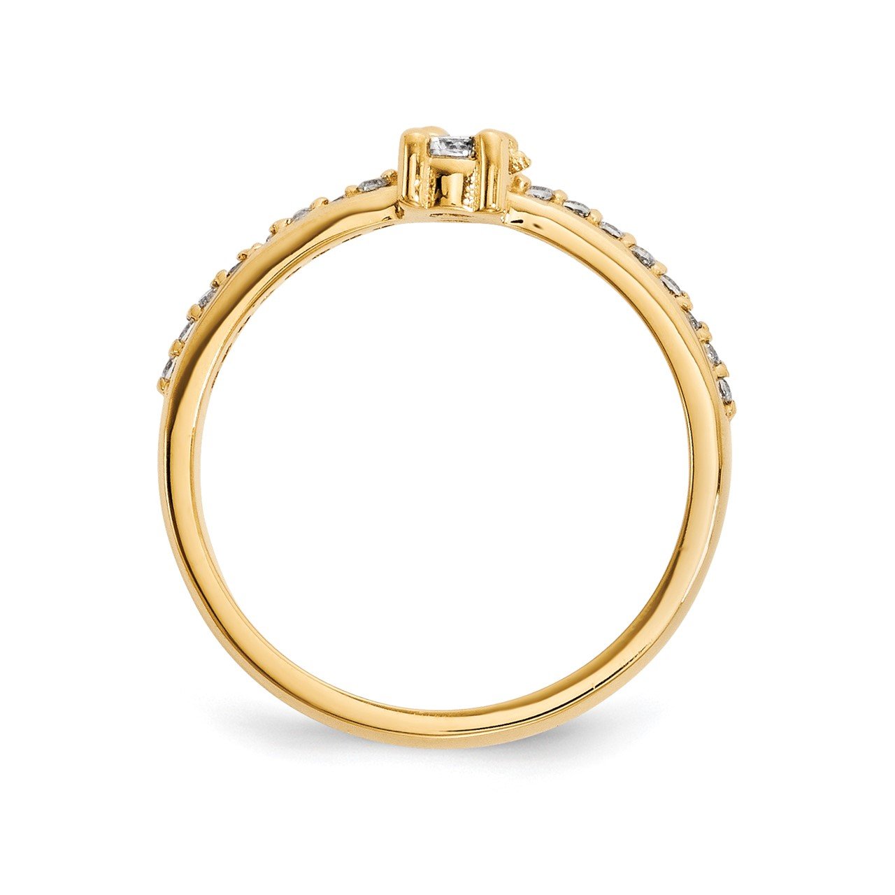 14ky AA Diamond 2-stone Ring Semi-Mount - 4.2 mm center stones-1