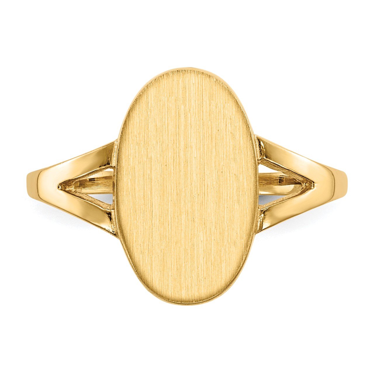 14k 14.5x8.5mm Closed Back Signet Ring-3