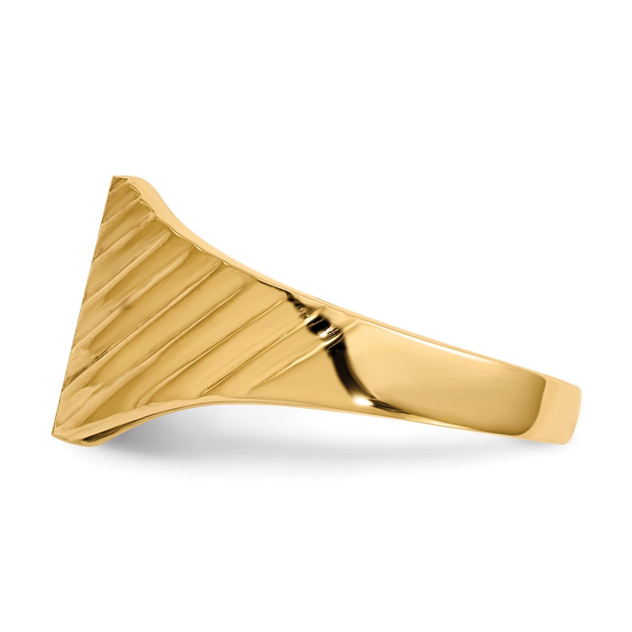 14k 9.5x8.0mm Closed Back Signet Ring-2