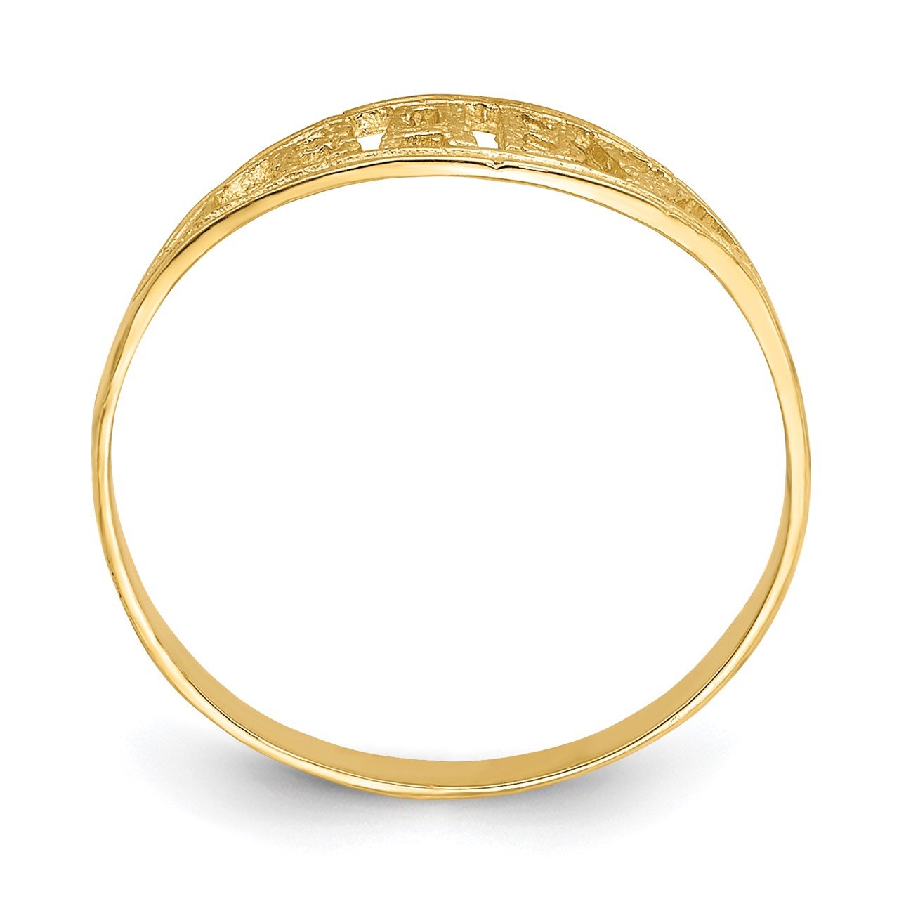 14K Cut-out BABY Band Ring-1